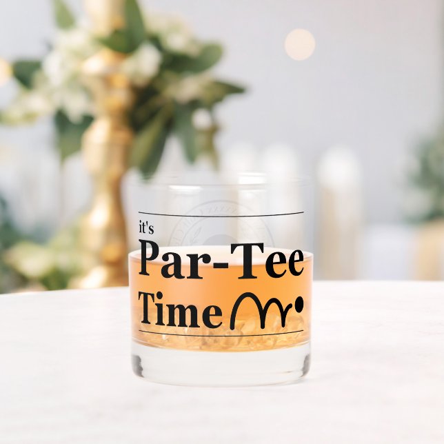 It's Par Tee Time Golf Club Name Your Name Whiskey Glass (Insitu (Wedding))