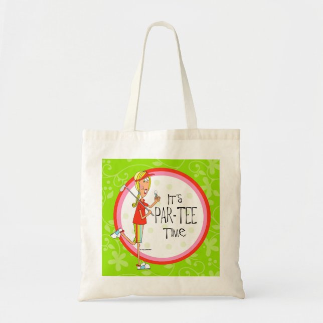It's Par-Tee Time tote bag (Front)