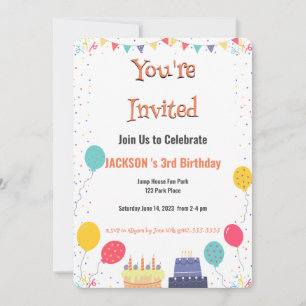 It's Party Time Birthday Invitation