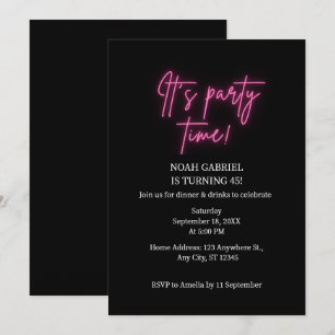 It's party time birthday invitation