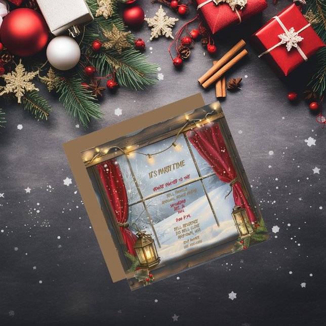 It's Party Time Christmas Party  Invitation (Creator Uploaded)