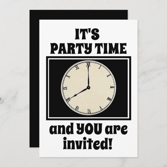 It's Party Time Invitation (Front/Back)