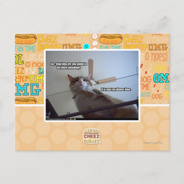 It's past my dinner time postcard (Front)