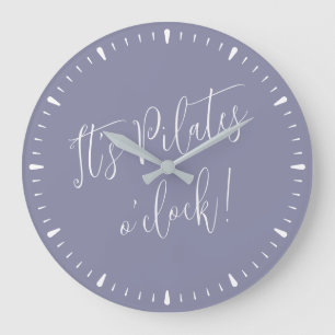 It's Pilates O' Clock Fun Purple Script Wall Clock