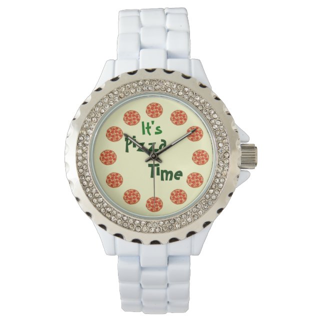 It's Pizza Time Funny Watch (Front)