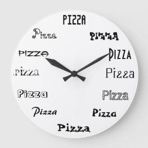 It's Pizza Time Large Clock