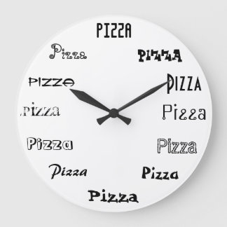 It's Pizza Time Large Clock