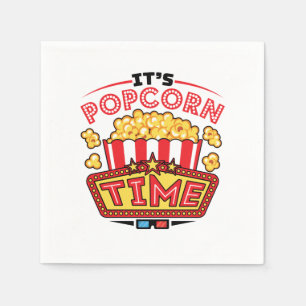 It's Popcorn Time Movie Cinema Lover Napkin
