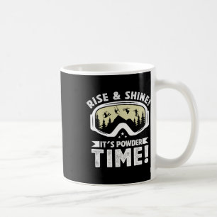 It's Powder Time Skiing Goggles Winter Sports Skie Coffee Mug