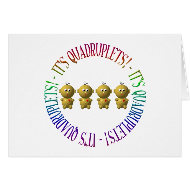 It's quadruplets! (Front Horizontal)