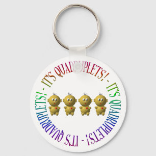It's quadruplets! key ring