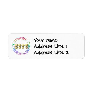 It's quadruplets! return address label