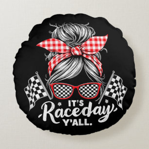 It's Race Day Y'all Racing Round Cushion