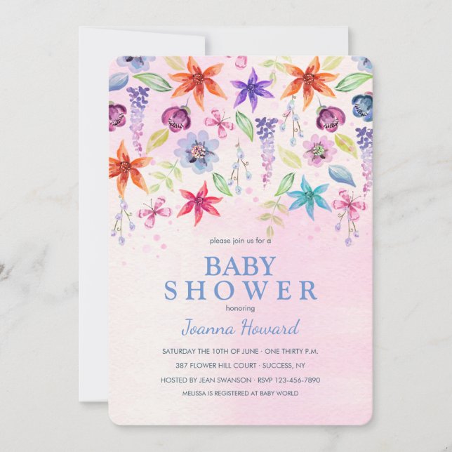 It's Raining Flowers Invitation (Front)