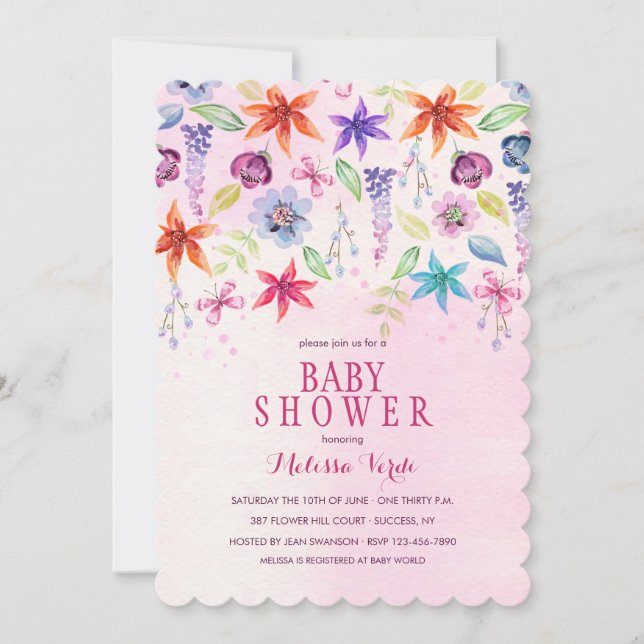 It's Raining Flowers Invitation (Front)