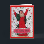 It's Raining Men Holiday Card<br><div class="desc">Ok,  now this is just silly-- What will Mrs Claus say? :)</div>