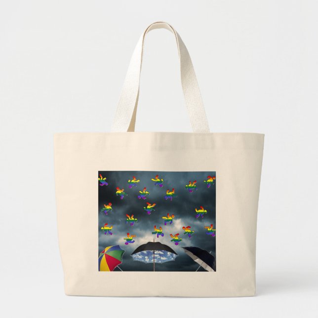 It's Raining Men! Large Tote Bag (Front)