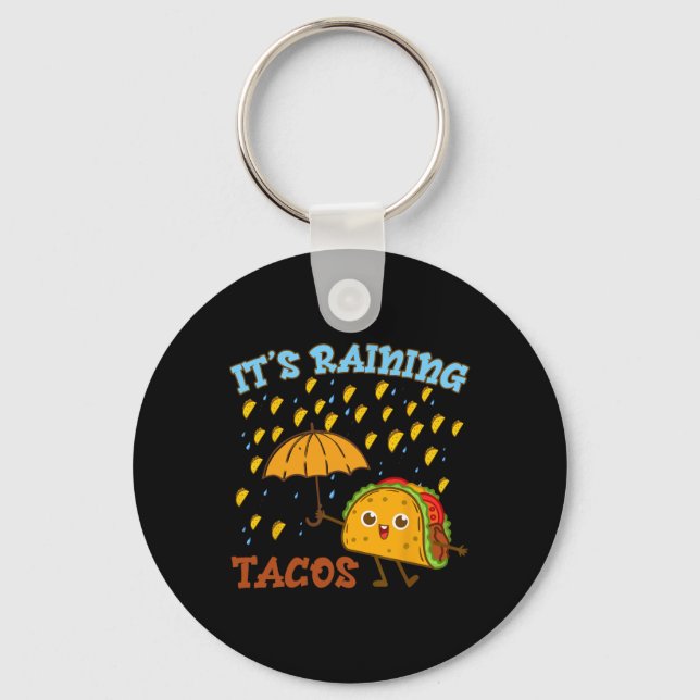 Its Raining Tacos Cinco De Mayo Funny Mexican Boy  Key Ring (Front)