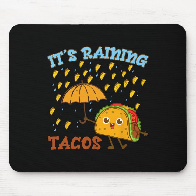 Its Raining Tacos Cinco De Mayo Funny Mexican Boy  Mouse Pad (Front)