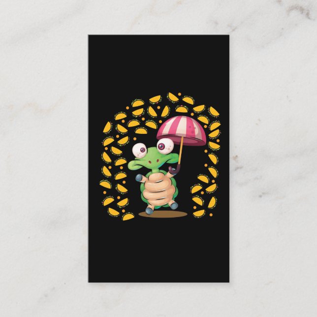 It's Raining Tacos Turtle Mexican Food Lover Business Card (Front)