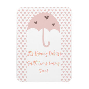 It's Raining Twins Pregnancy Magnet