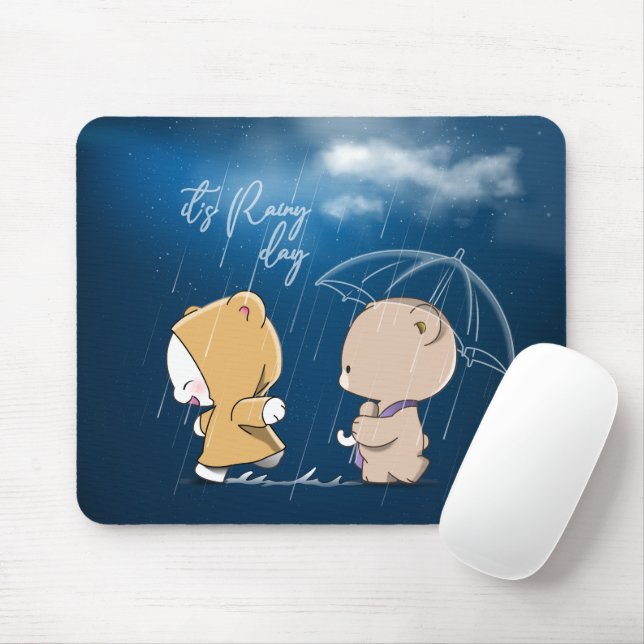 It's rainy day |  mouse pad (With Mouse)