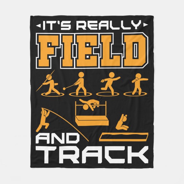 It's Really Field and Track Thrower Jumper  Fleece Blanket (Front)