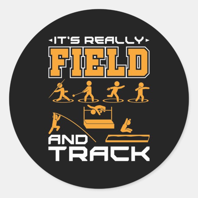 It's Really Field and Track Thrower Jumper  T-Shir Classic Round Sticker (Front)