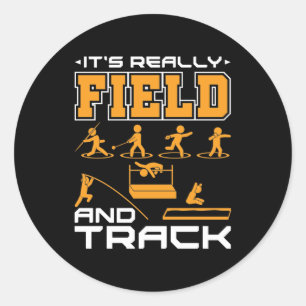 It's Really Field and Track Thrower Jumper T-Shir Classic Round Sticker