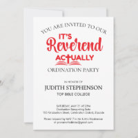 IT'S REVEREND ACTUALLY Ordination Graduation Party