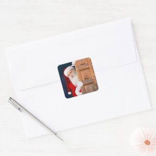 Its Santa Merry Christmas Name Square Sticker