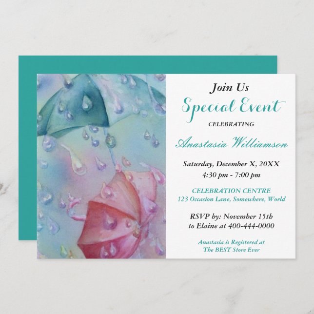ITS SHOWER TIME PARTY EVENT INVITE (Front/Back)