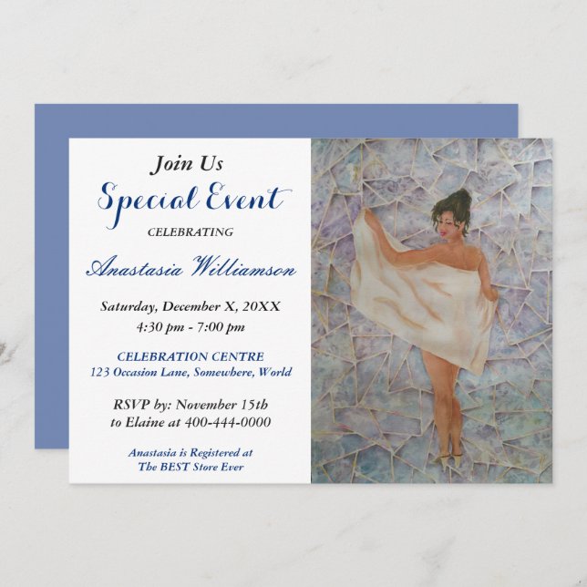 ITS SHOWER TIME PARTY EVENT INVITE (Front/Back)