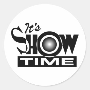 It's Showtime - American Funny Humour Saying Classic Round Sticker