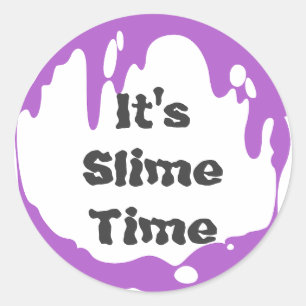It's Slime Time Birthday Party Favour Sticker