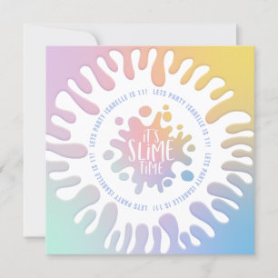 "its slime time rainbow splat birthday party