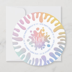 Its slime time rainbow splat birthday party