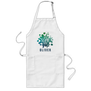 It's slime time, slime making shirt rainbow long apron