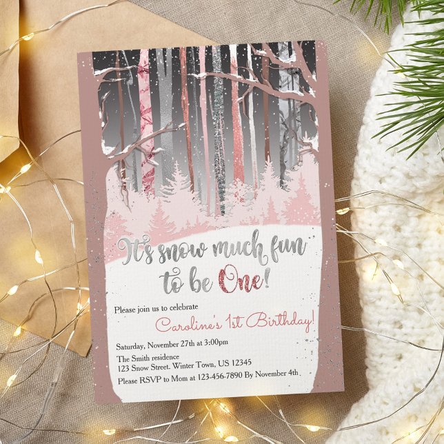 It's snow much fun to be one Muted Colours Photo Invitation (Creator Uploaded)