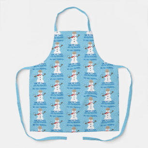 It's sNOw Mystery Detective Snowman Blue Apron