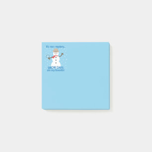 It's sNOw Mystery Detective Snowman Blue Post-it Notes