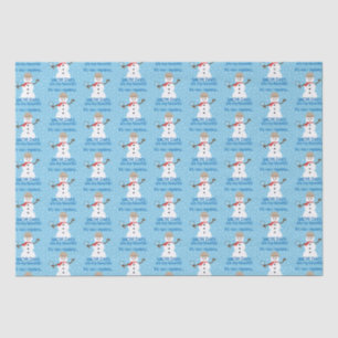 It's sNOw Mystery Detective Snowman Blue Tissue Paper