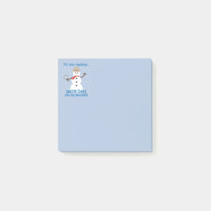 It's sNOw Mystery Detective Snowman Post-it Notes