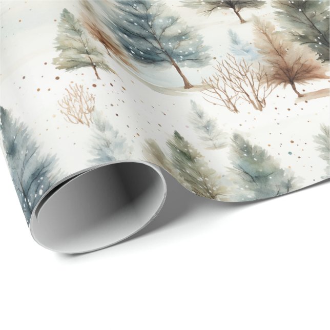 It's snowing on fir trees - wrapping paper (Roll Corner)