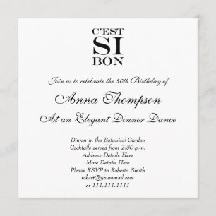 It's So Good - C'est Si Bon French Invitation