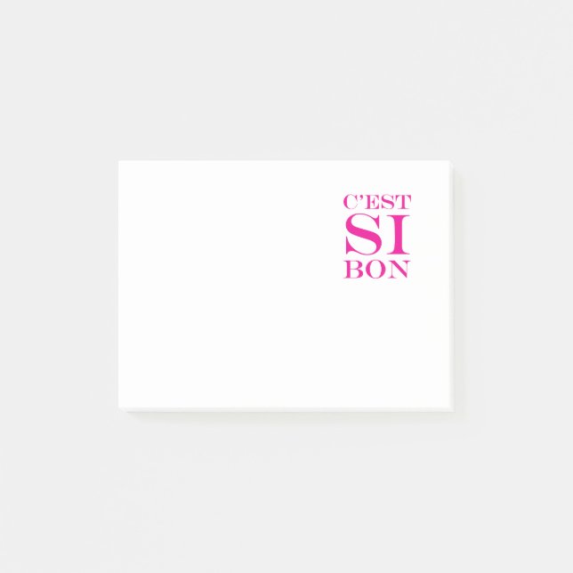 It's So Good - C'est Si Bon French Post-it Notes (Front)