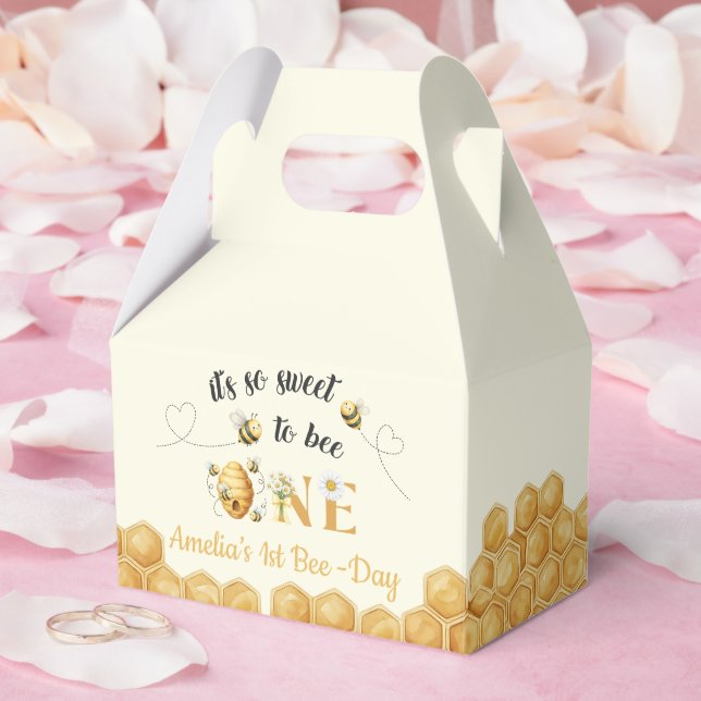 It's So Sweet To Bee 1st Birthday Favour Box (Wedding)