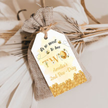 It's So Sweet To Bee 2nd Birthday Gift Tags