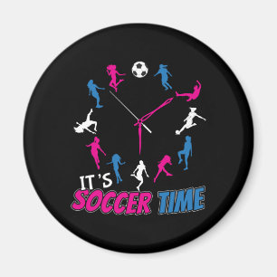 It's Soccer Time Girls Soccer Quote Magnet