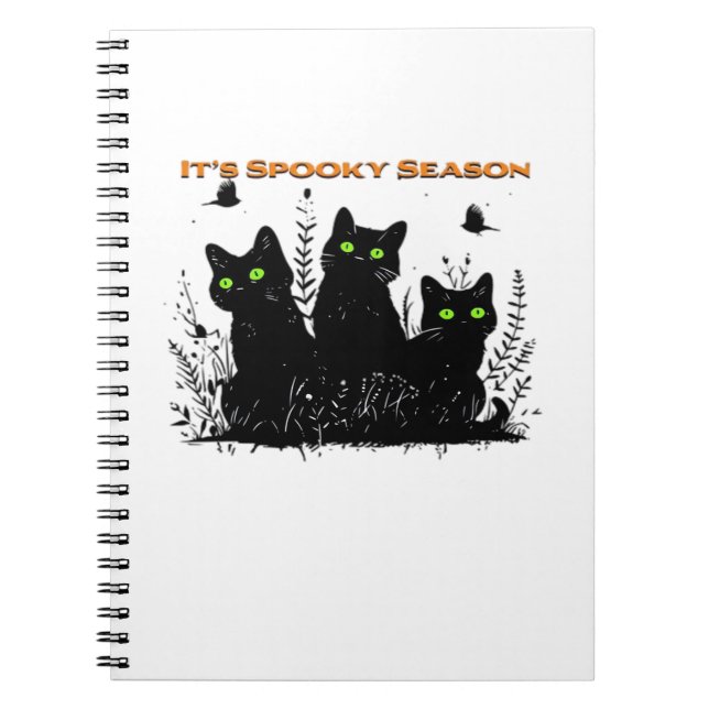It's spooky season black cats Classic T-Shirt Notebook (Front)